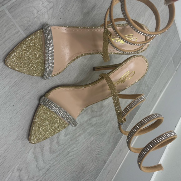 Gold Stiletto Heels - Picture 2 of 4